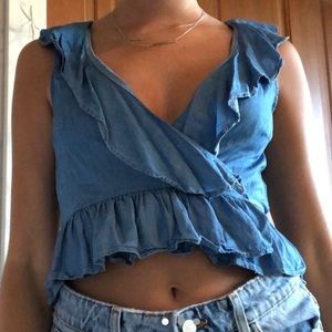 Wrap tie Zara top